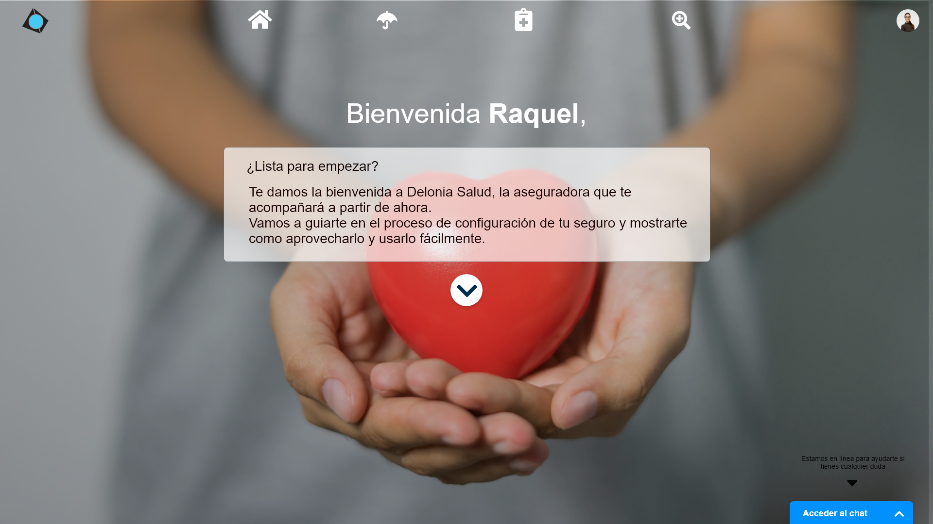 Experiencia de bienvenida en la salud digital